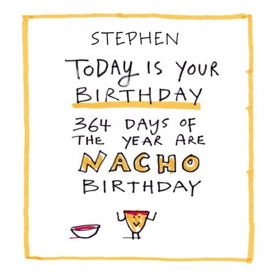 Birthday Card - Nachos - Food - Illustration
