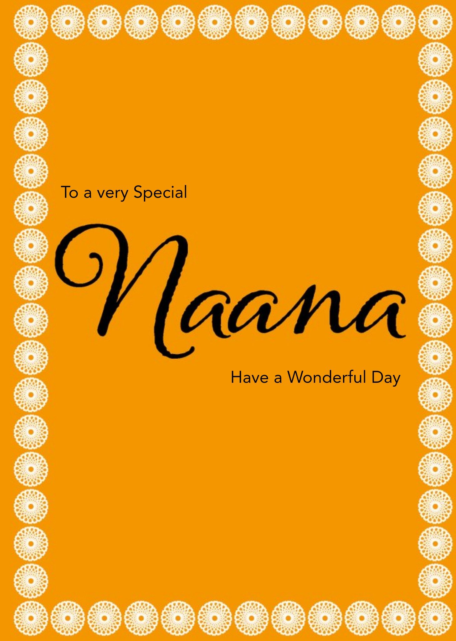 Eastern Print Studio To A Very Special Naana Islamic Birthday Card, Large