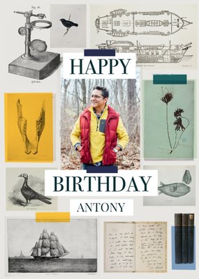 Natural History Museum Science Illustrations Photo Upload Birthday Card