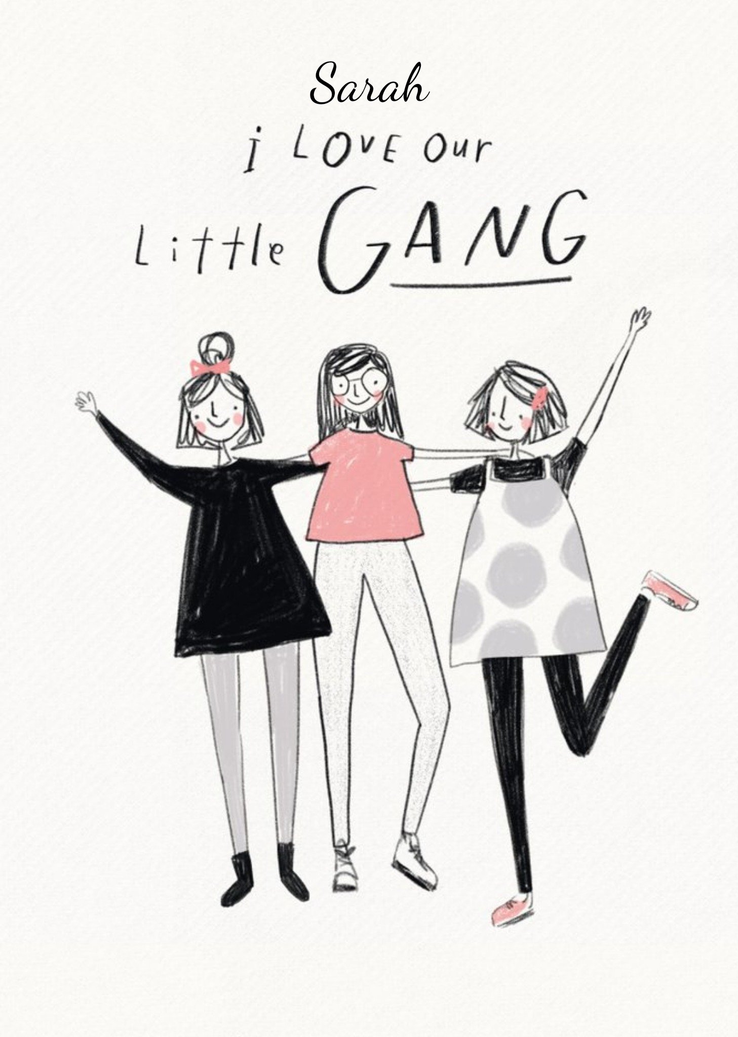 Moonpig I Love Our Little Gang Friendship Card, Large