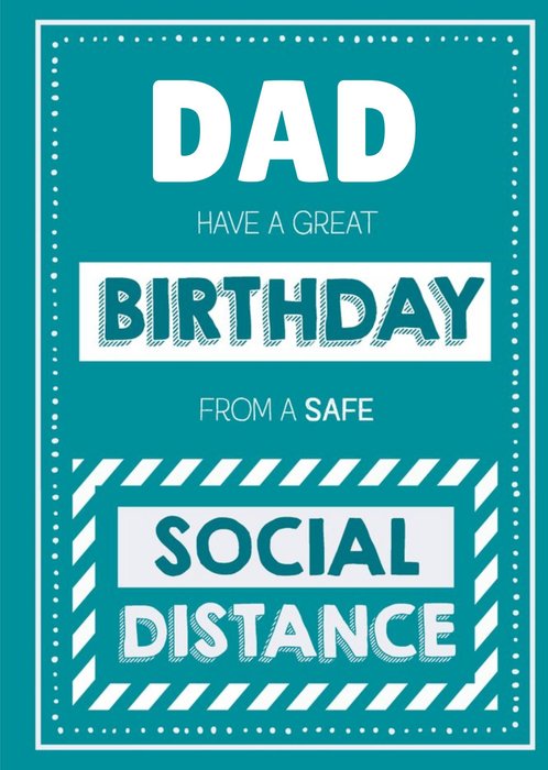 Jam and Toast Dad Safe Social Distancing Birthday Card