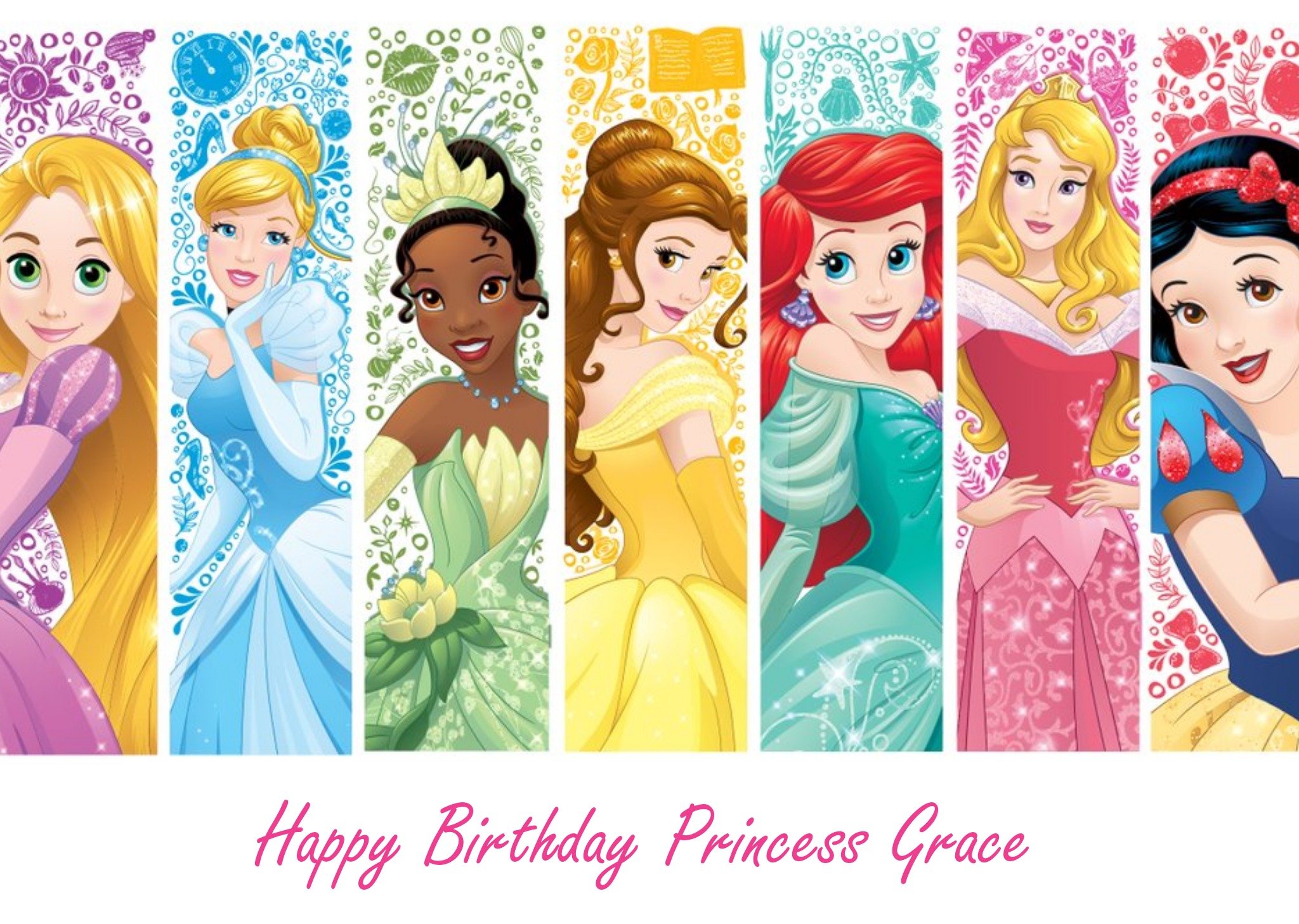 Disney Princesses Disney Princess Birthday Card Ecard
