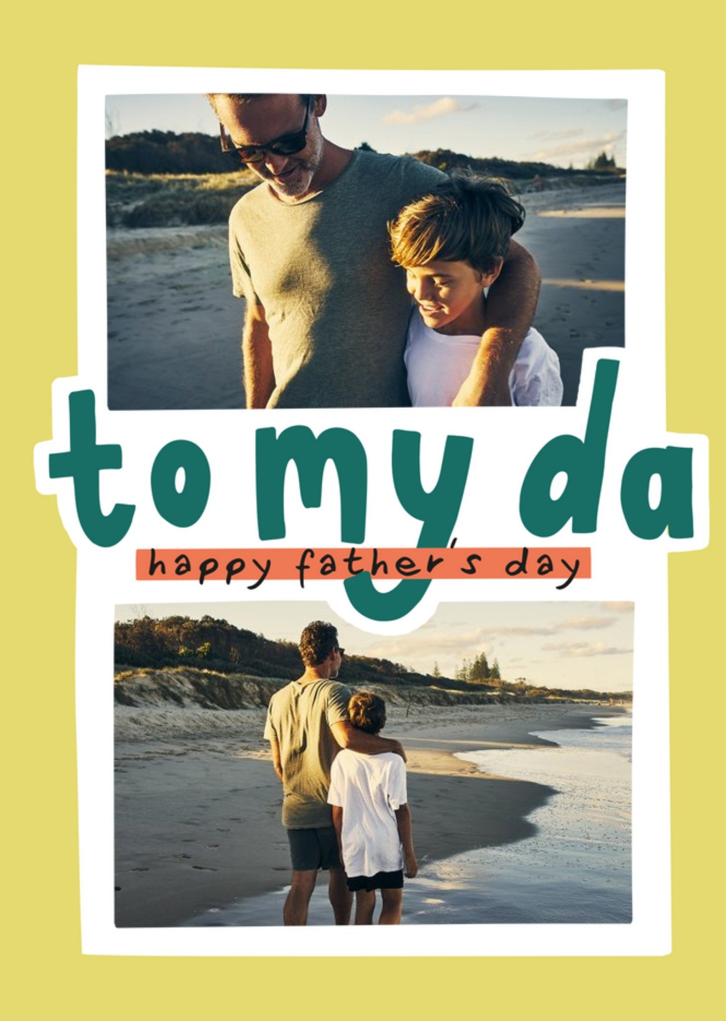 To My Da Modern Double Photo Upload Father's Day Card Ecard