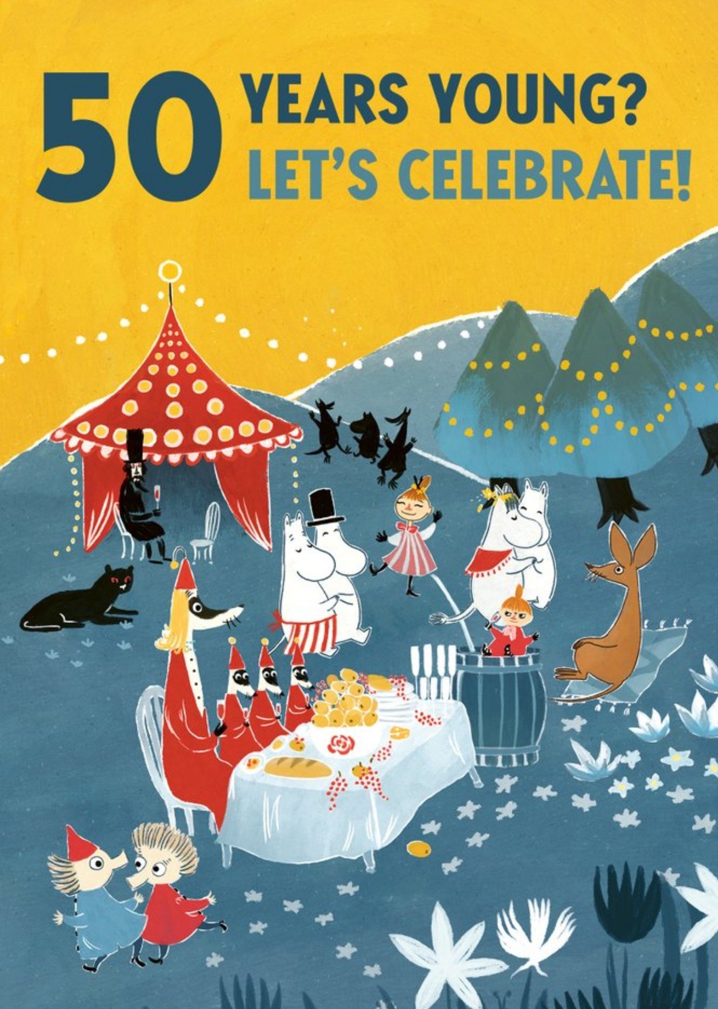 Moonpig Moomin 50 Years Young Birthday Card, Large