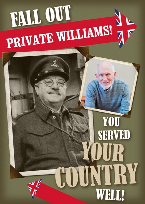 Retro Humour Dad's Army You Served Your Country Well Photo Upload Retirement Card