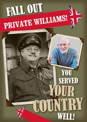 Retro Humour Dad's Army You Served Your Country Well Photo Upload Retirement Card