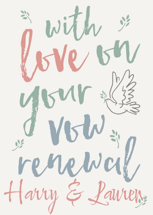 With Love on your Vow Renewal Card