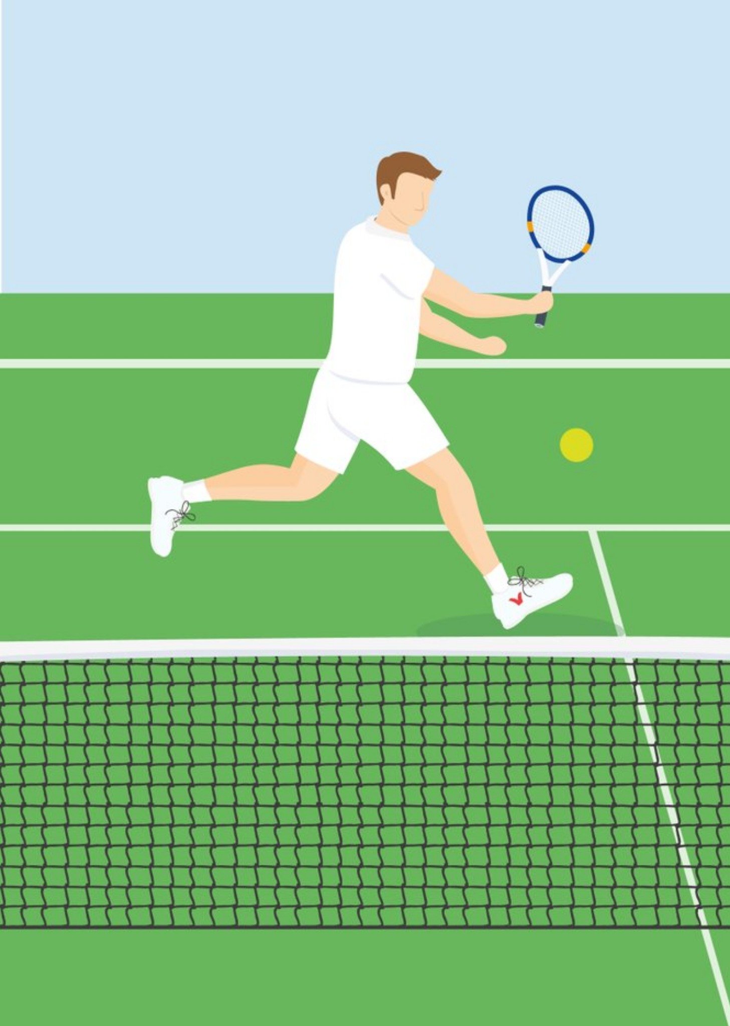 Tennis Player Illustration Card Ecard