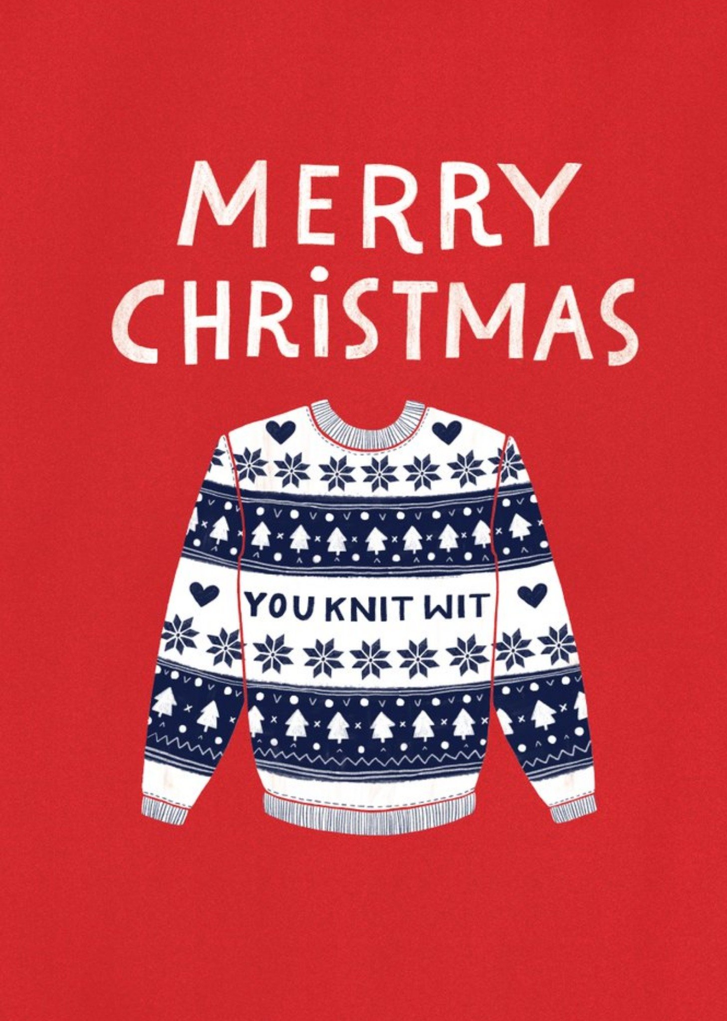 Cardy Club Merry Christmas Jumper Card, Large