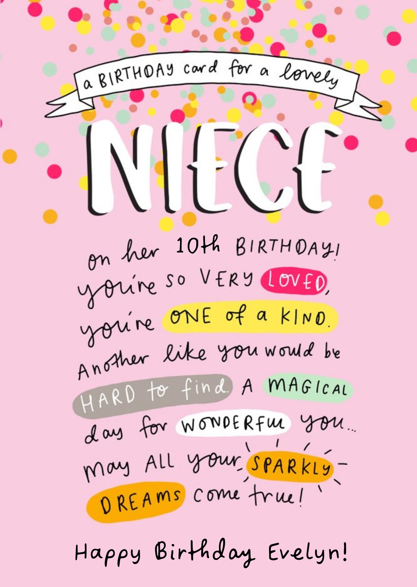Moonpig Emily Coxhead Emily Coxhead The Happy News A Birthday Card For A Lovely Niece Ecard