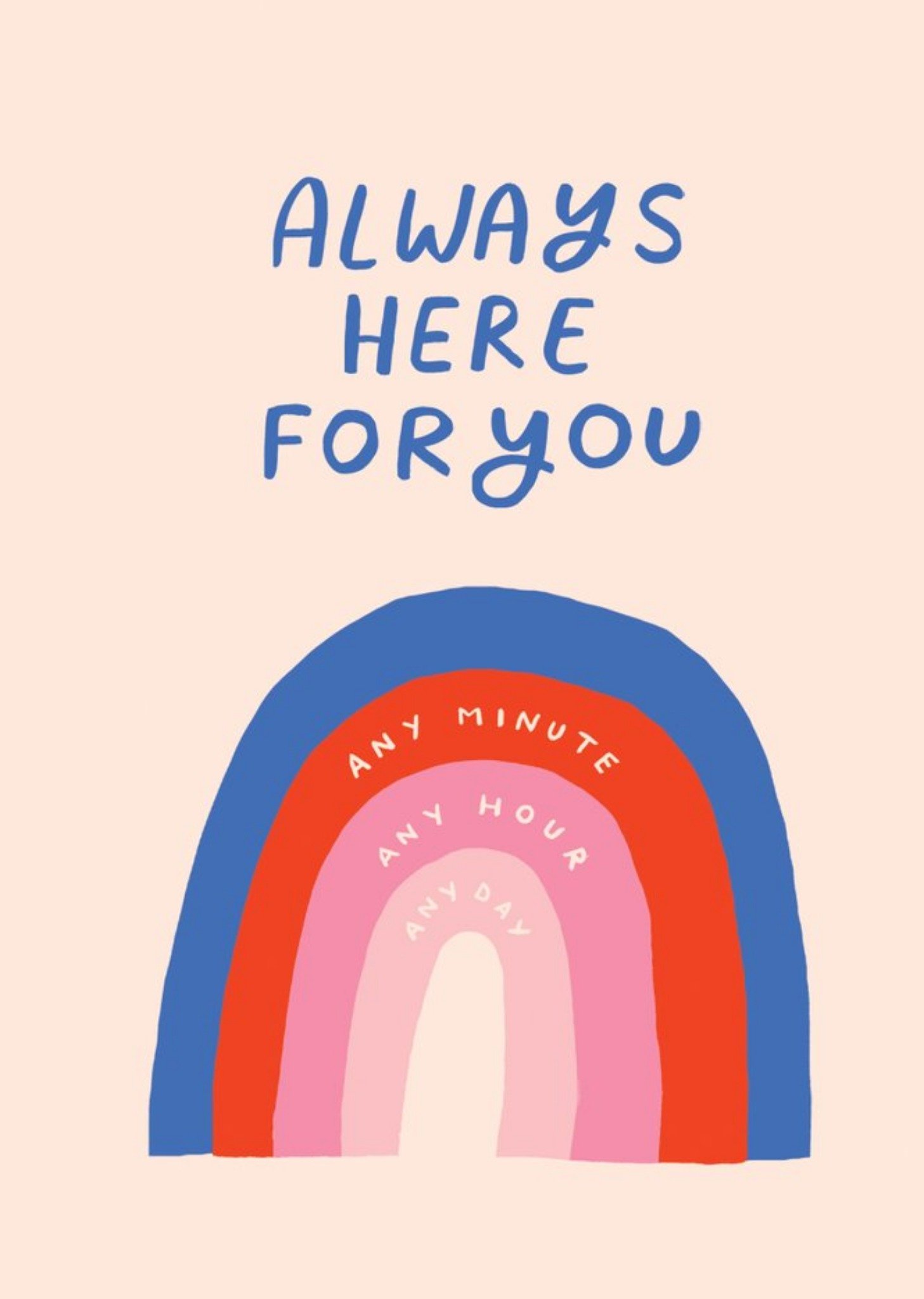 Moonpig Always Here For You Rainbow Card, Large