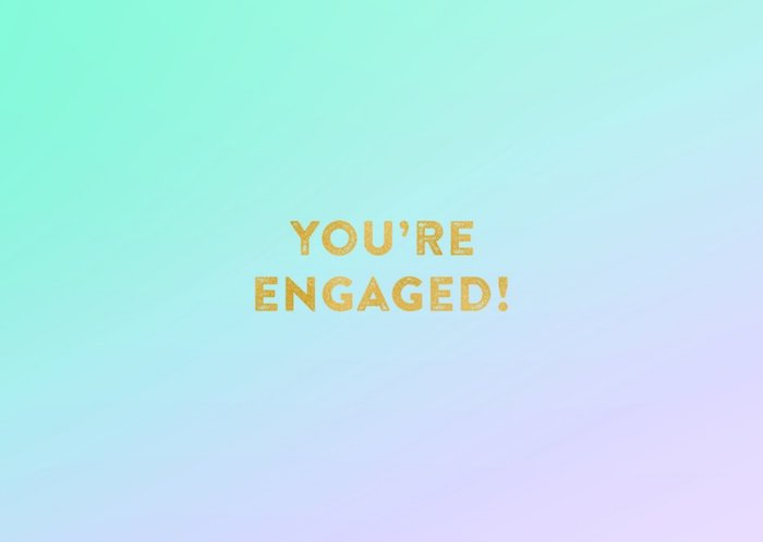 Pastel Fade Personalised You're Engaged Card