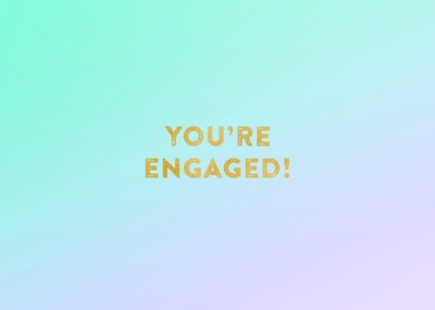 Pastel Fade Personalised You're Engaged Card