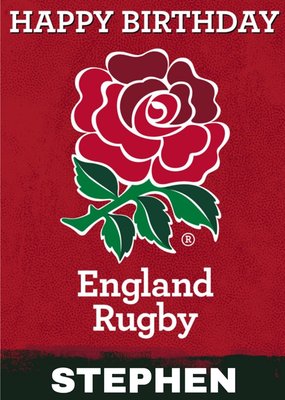 England Rugby Birthday Card