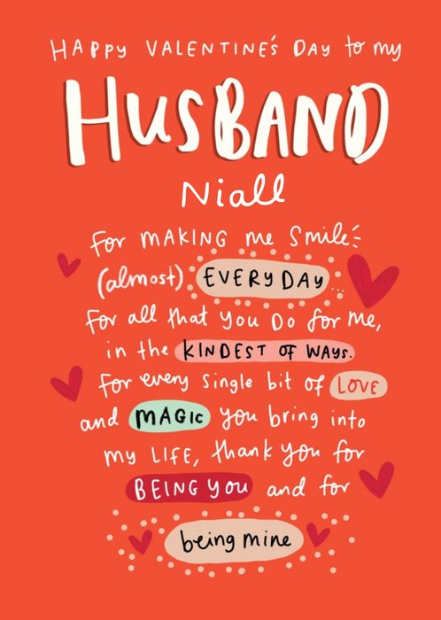 Honey I Love, Love, Love You! Husband Valentine Card | Custom