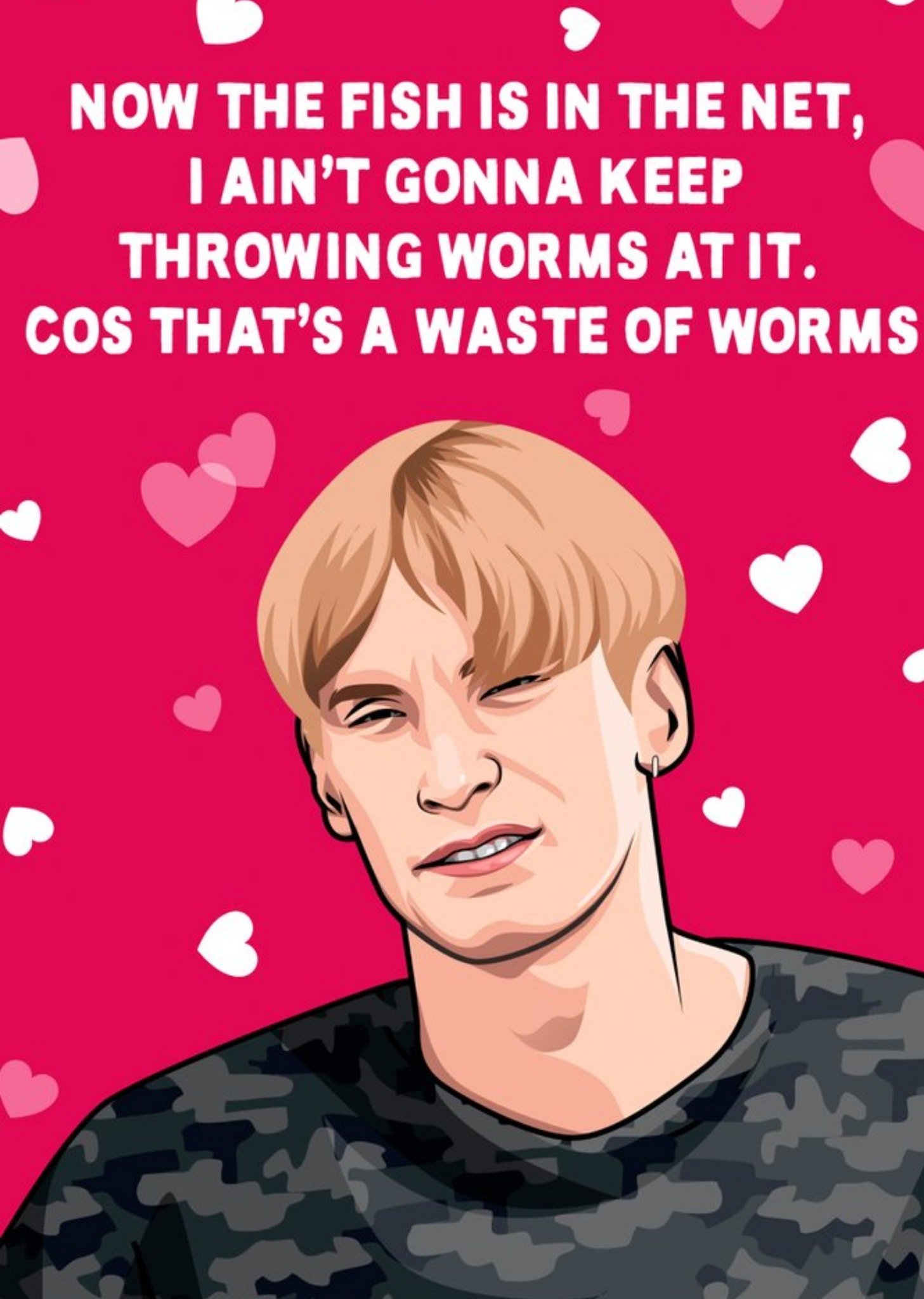 All Things Banter Waste Of Worms Tv Spoof Card, Large