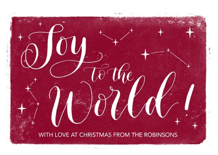 Traditional Christmas Card - Joy to the World