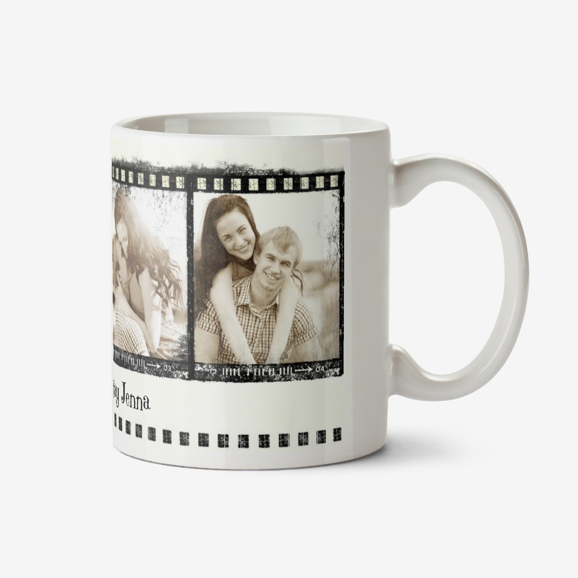 The 4 Photo Film Strip Photo Upload Mug Ceramic Mug