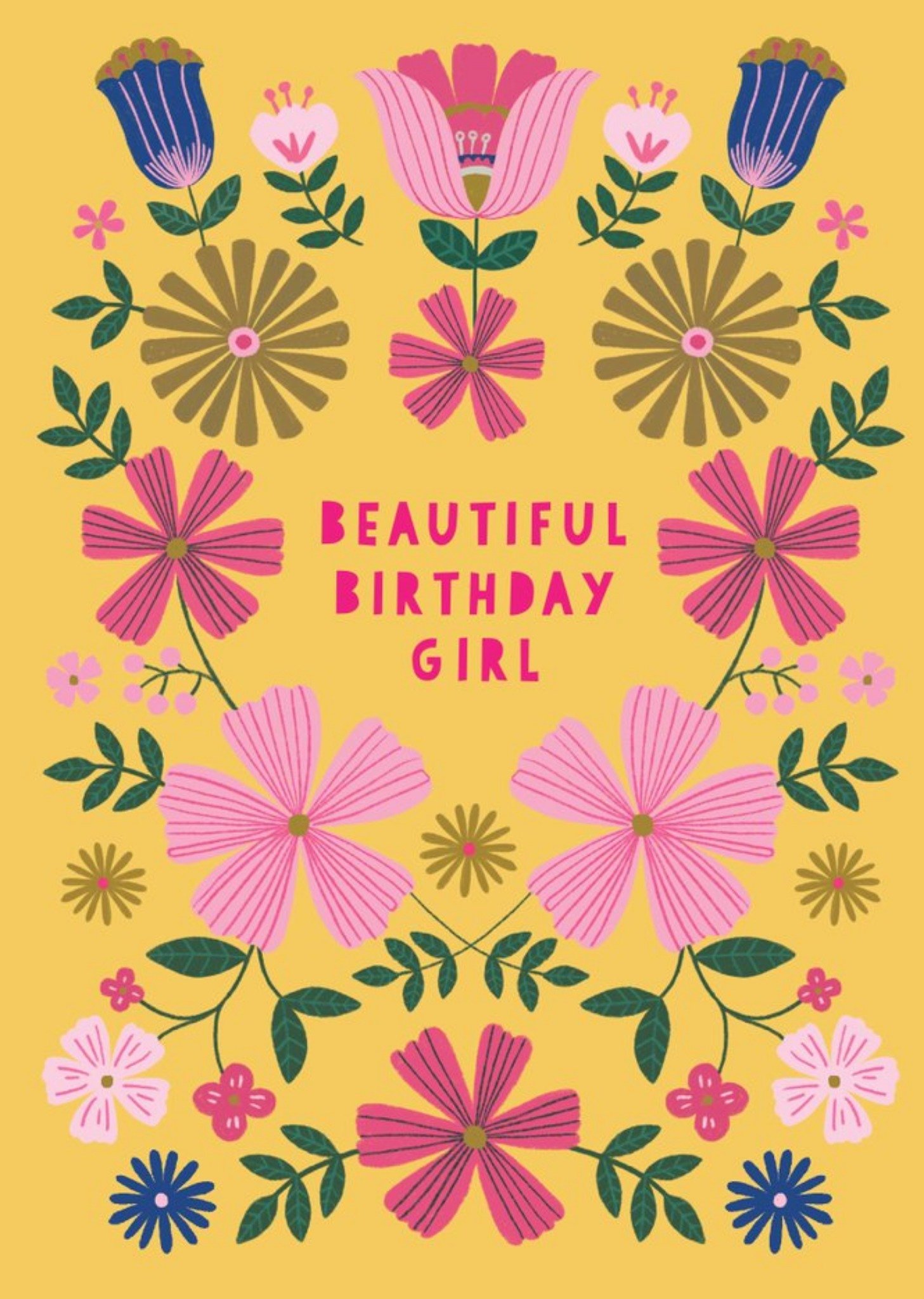 Beautiful Birthday Girl Floral Card Ecard