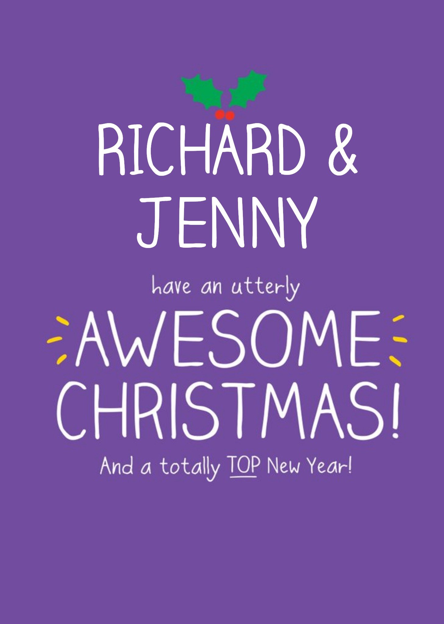 Happy Jackson An Utterly Awesome Christmas Personalised Merry Christmas Card Ecard