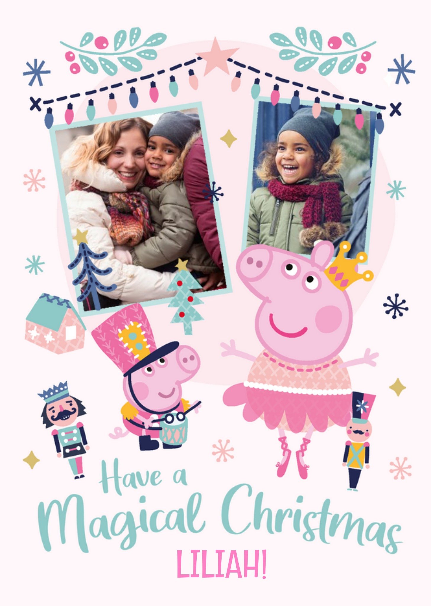 Peppa Pig Magical Christmas Photo Upload Card Ecard