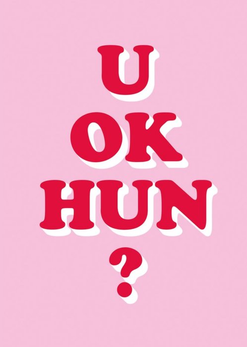Typographic U Ok Hun Card