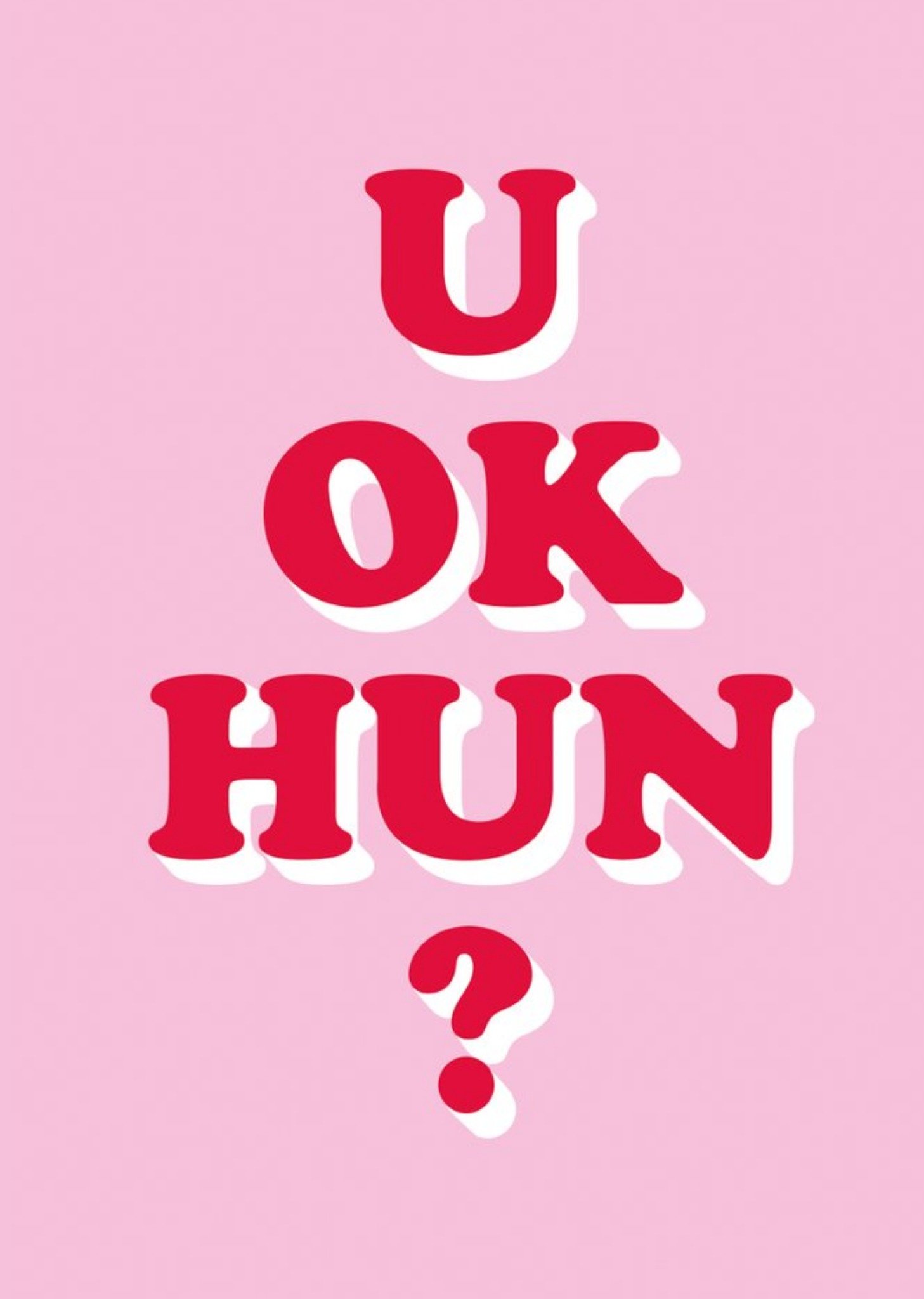 Sadler Jones Typographic U Ok Hun Card Ecard