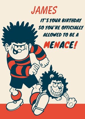 Danilo Beano Dennis The Menace Nasher Birthday Card