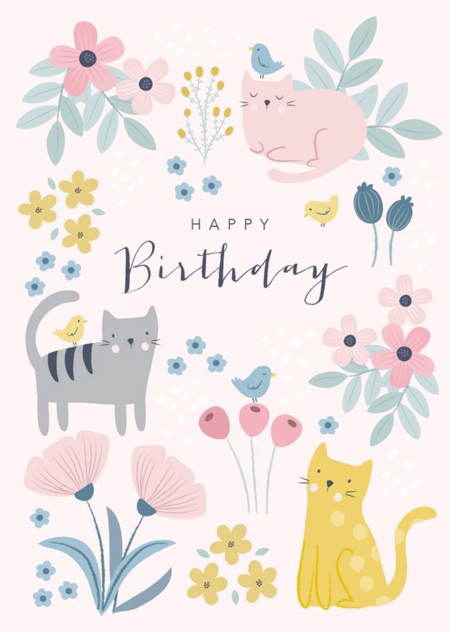 Moonpig Klara Hawkins Birthday Cat Card, Large
