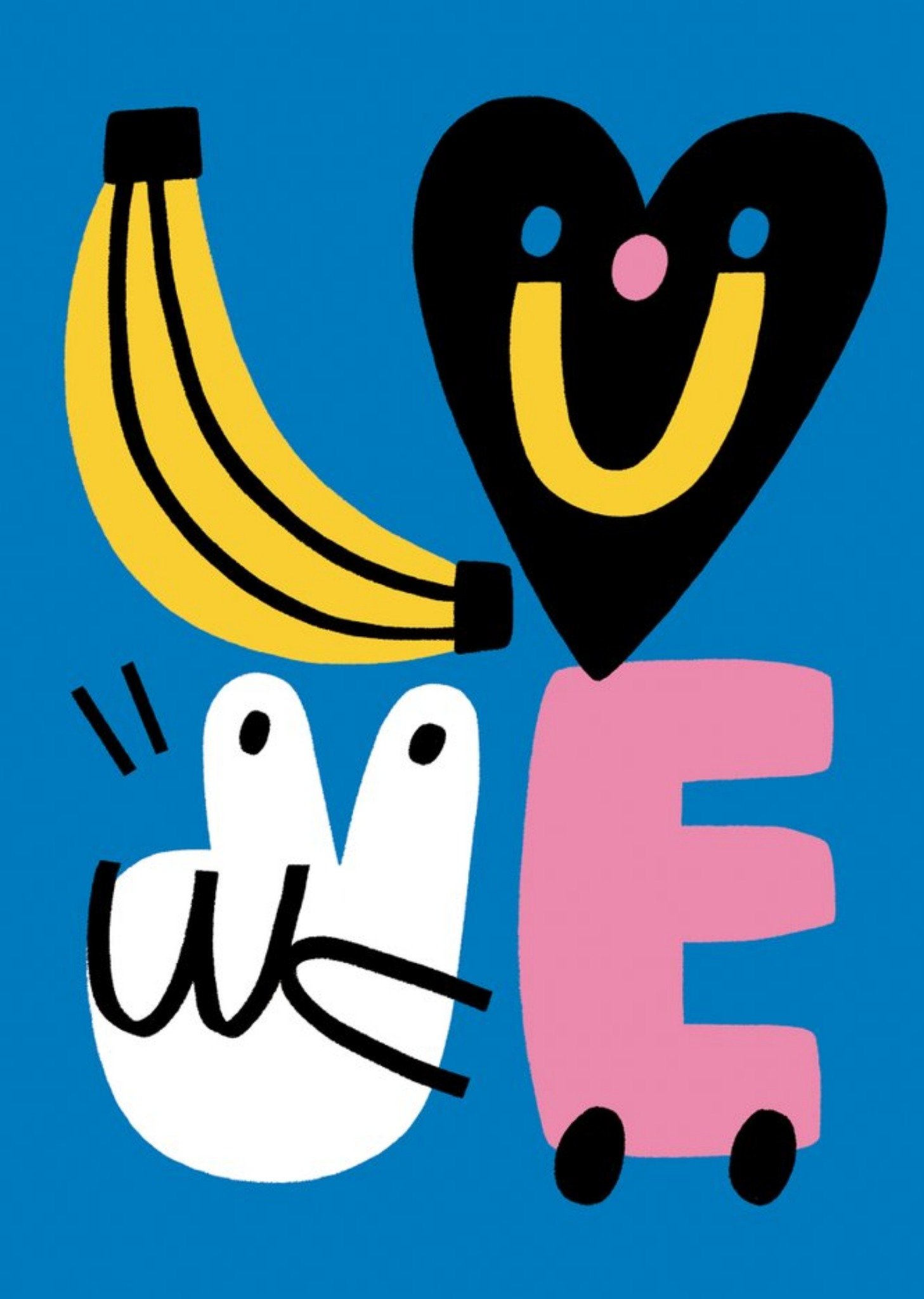 Rumble Cards Love Banana And Heart Card Ecard
