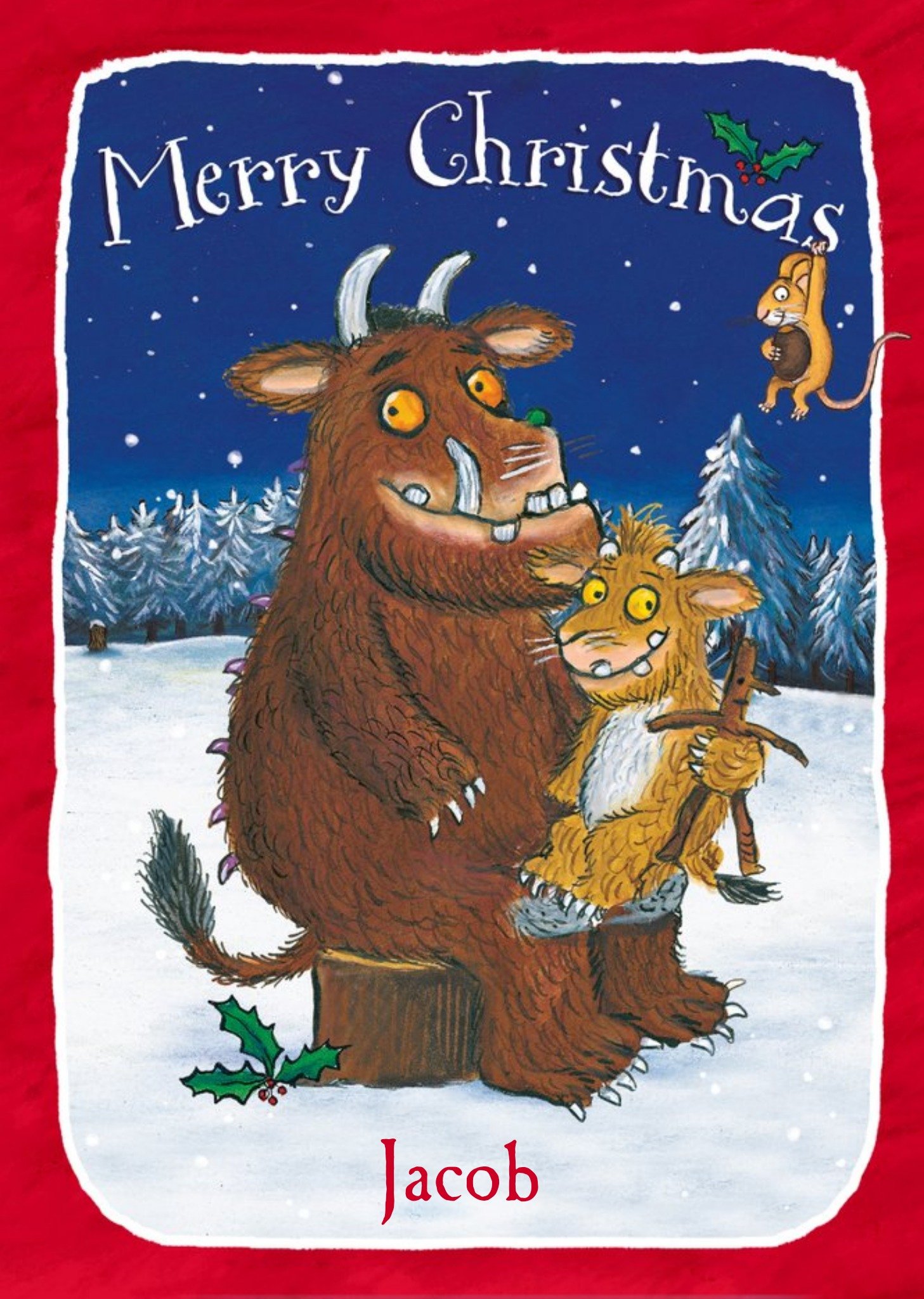 The Gruffalo Illustrated Winter Scene Christmas Card Ecard