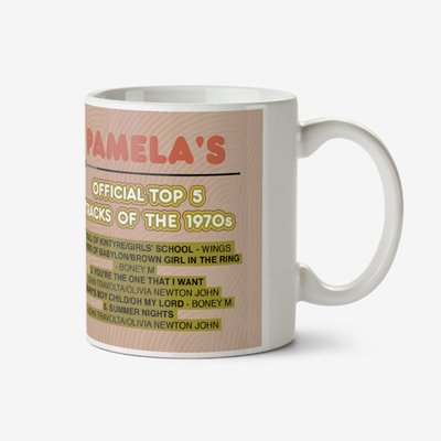 Official Charts Top 5 Tracks Of The 1970s Photo Upload Mug