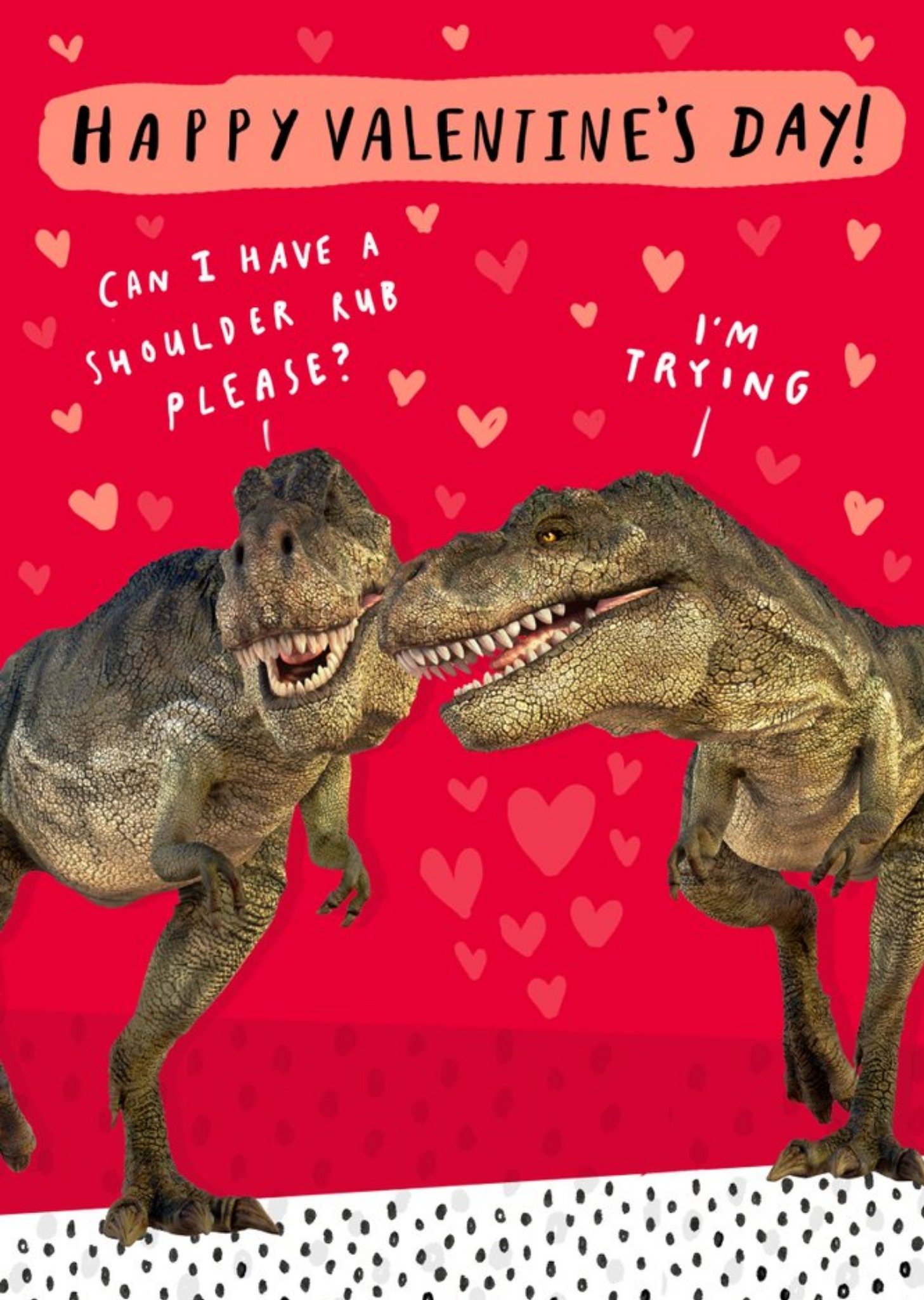 The Natural History Museum Funny Dinosaurs Happy Valentines Day Card