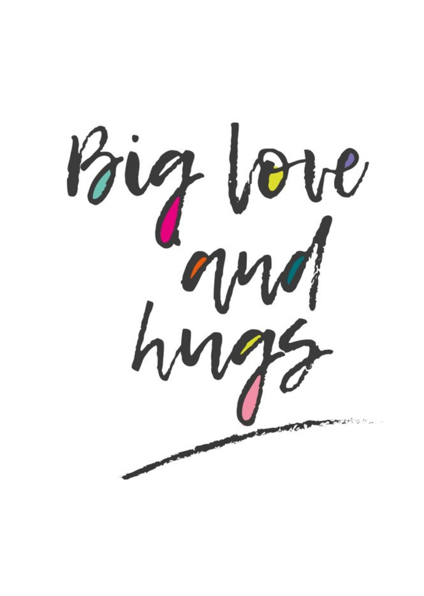 Big Love And Hugs Card Ecard