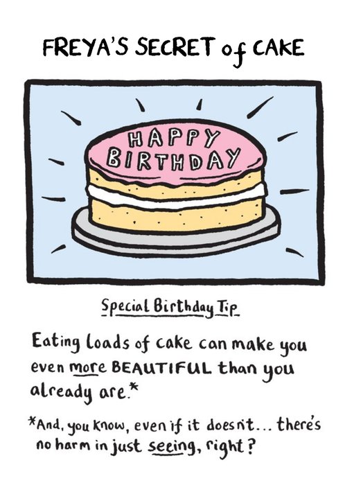 Edward Monkton Secret of Cake birthday card with verse