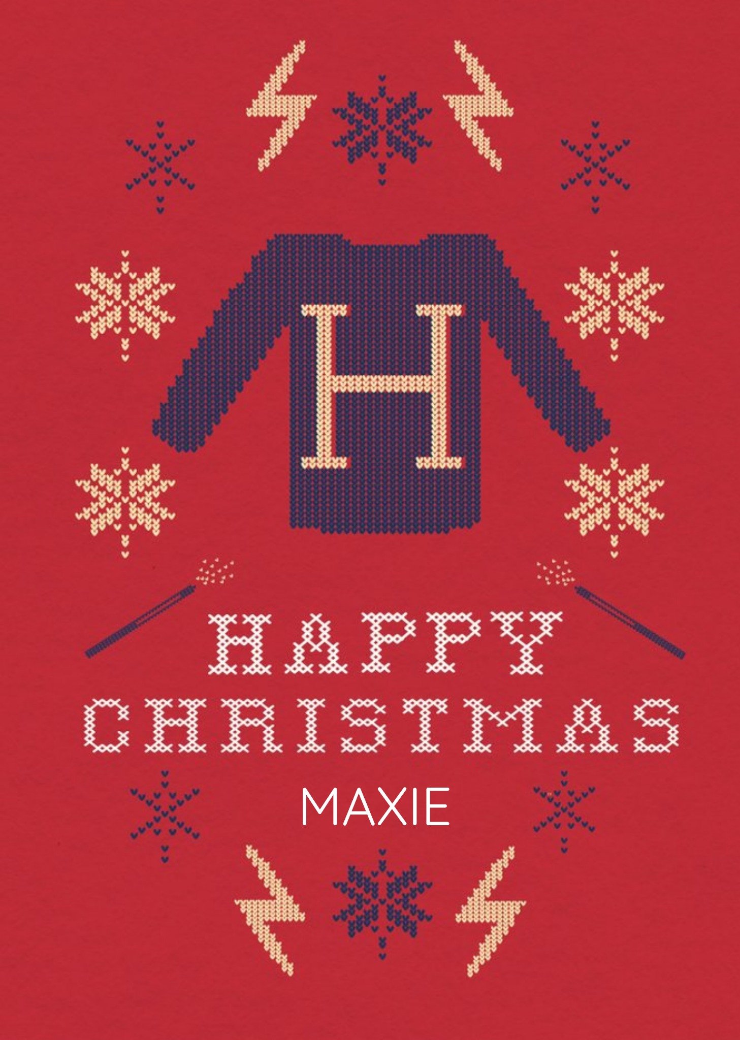 Harry Potter Christmas Jumper Card - Happy Christmas