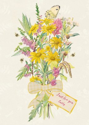 Bunches Of Flowers Just For You Personalised Card