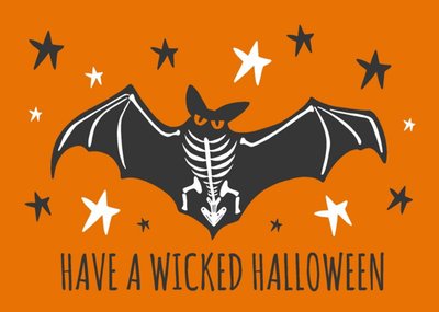 Wicked Bat Halloween Card