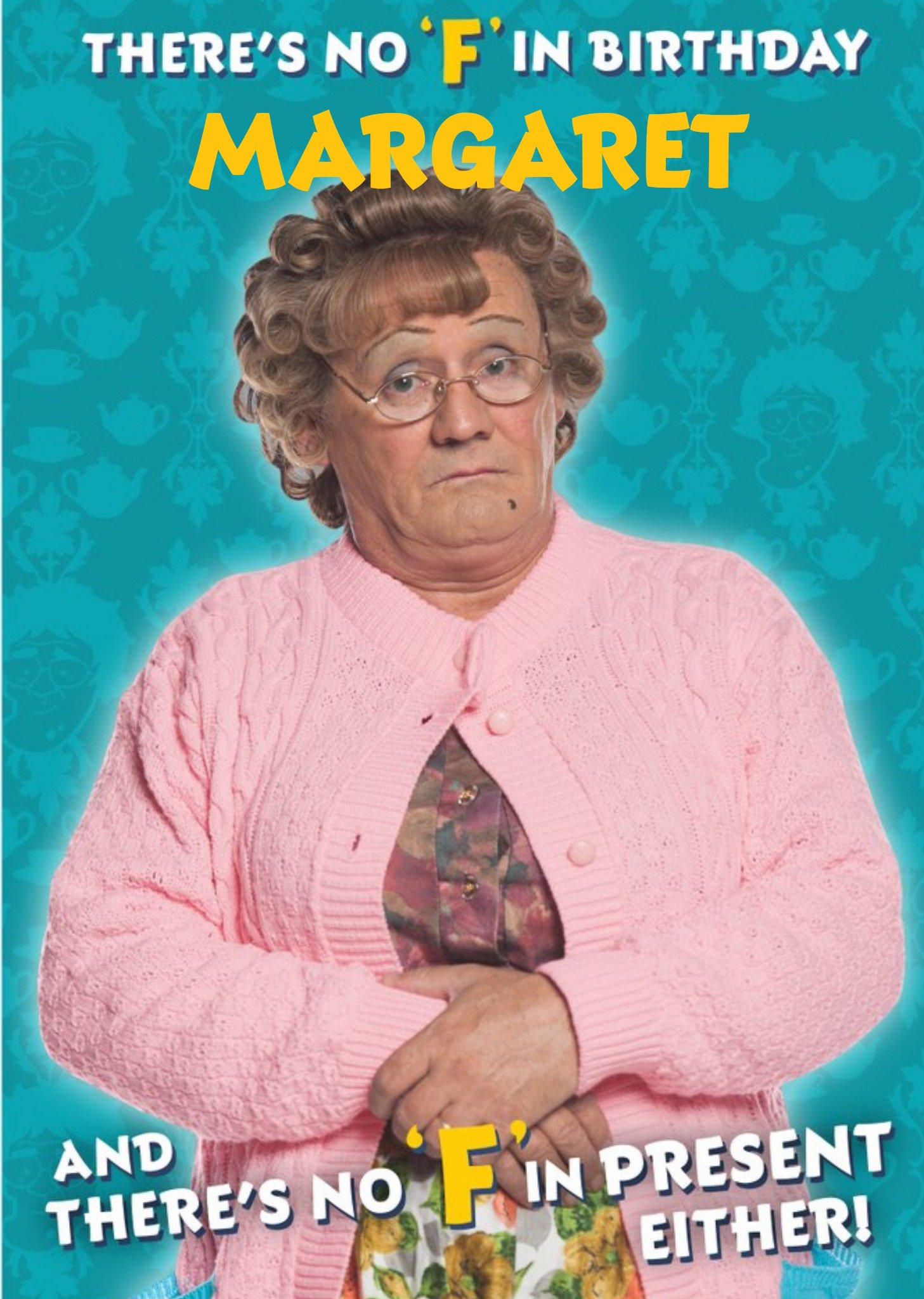 Moonpig Mrs Brown's Boys Funny No F In Presents Birthday Card, Large