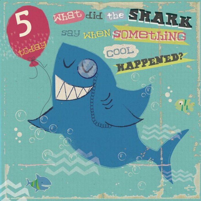 Under The Sea Joke Personalised Happy 5th Birthday Card