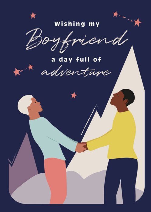 Illustrated Same Sex Wishing My Boyfriend A Day Full Of Adventure Birthday Card