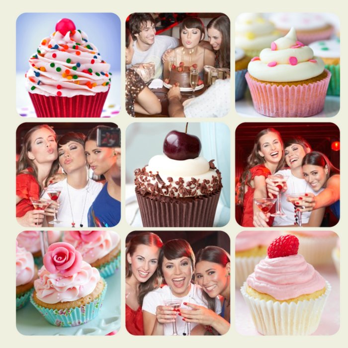 Cupcakes And Snaps Personalised Photo Upload Happy Birthday Card