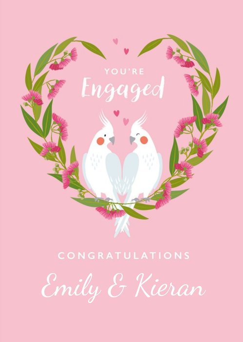 Klara Hawkins Illustrated Engagement Cute Congratulations Card