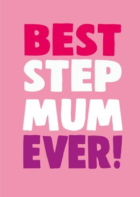 Cheeky Chops Step Mum Typographic Card