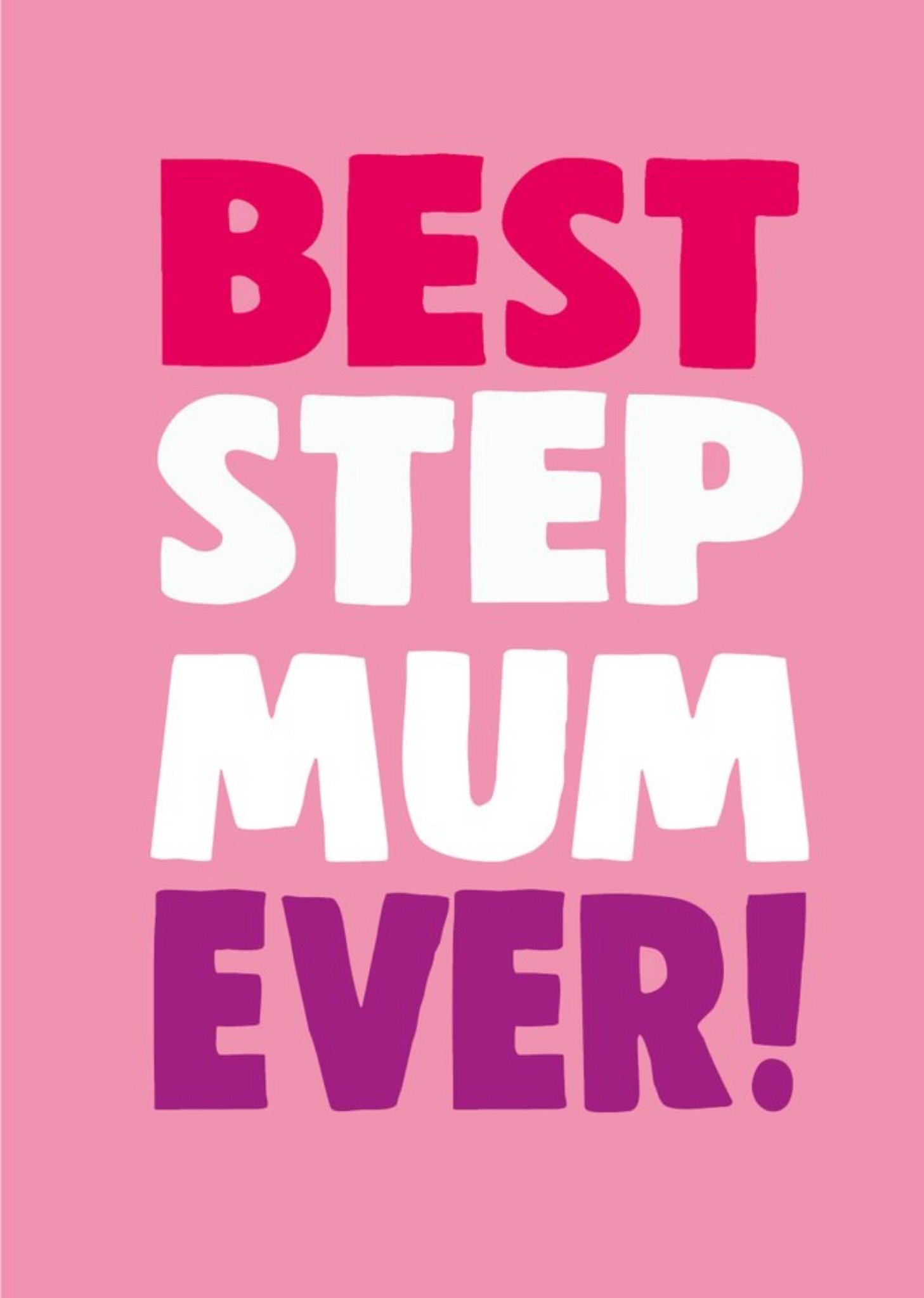 Moonpig Cheeky Chops Step Mum Typographic Card, Large