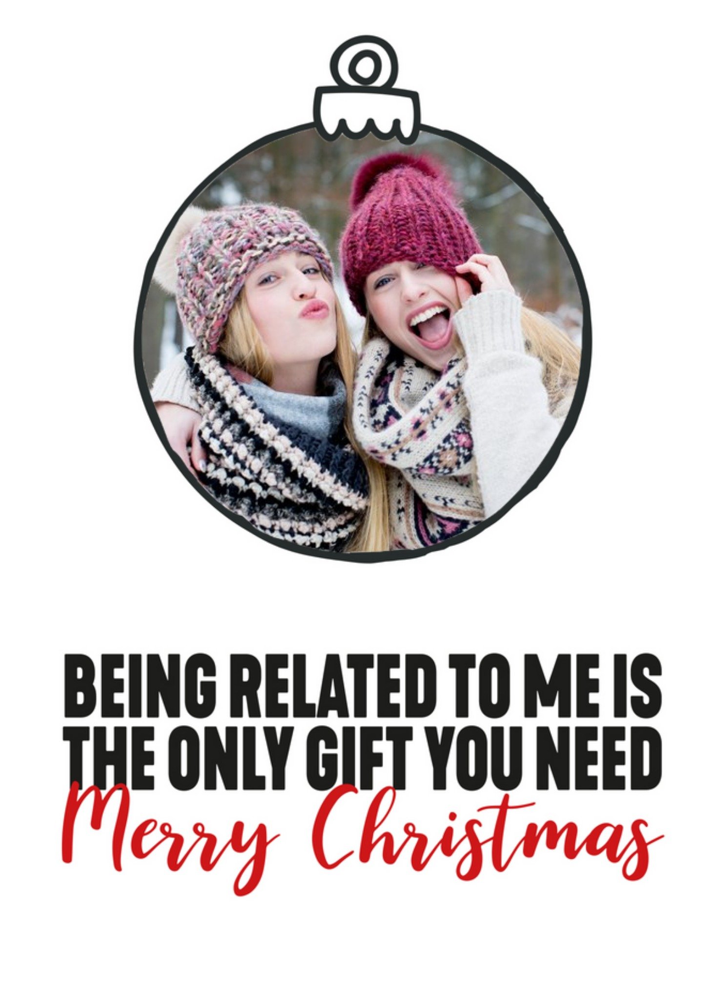 Filthy Sentiments Being Related To Me Is The Only Gift You Need Merry Christmas Funny Christmas Card Ecard