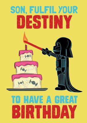 Star Wars Darth Vader Birthday Card For Your Son