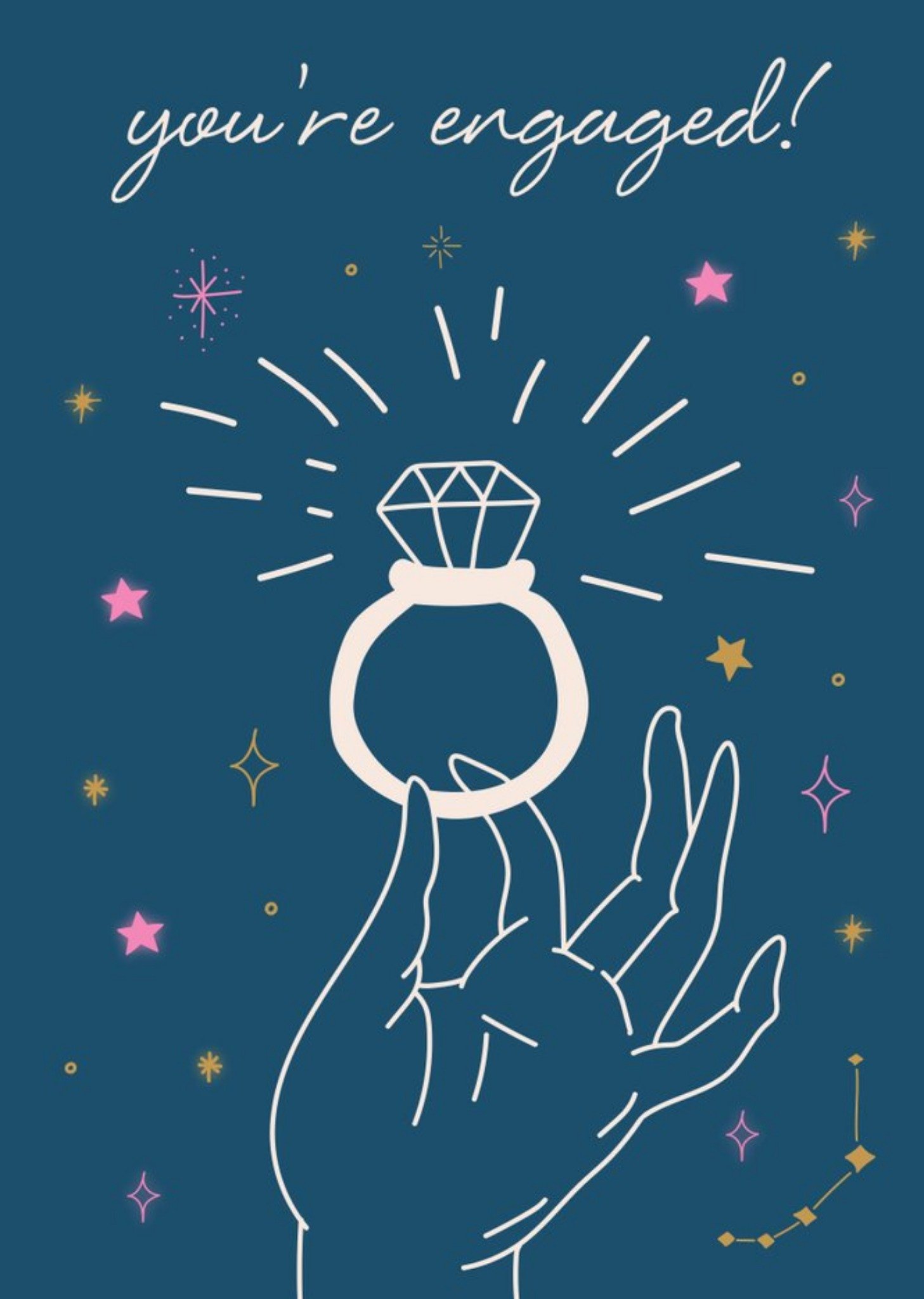 Friends Moonchild Illustration Ring Fairytale & Fantasy Engagement Card Ecard