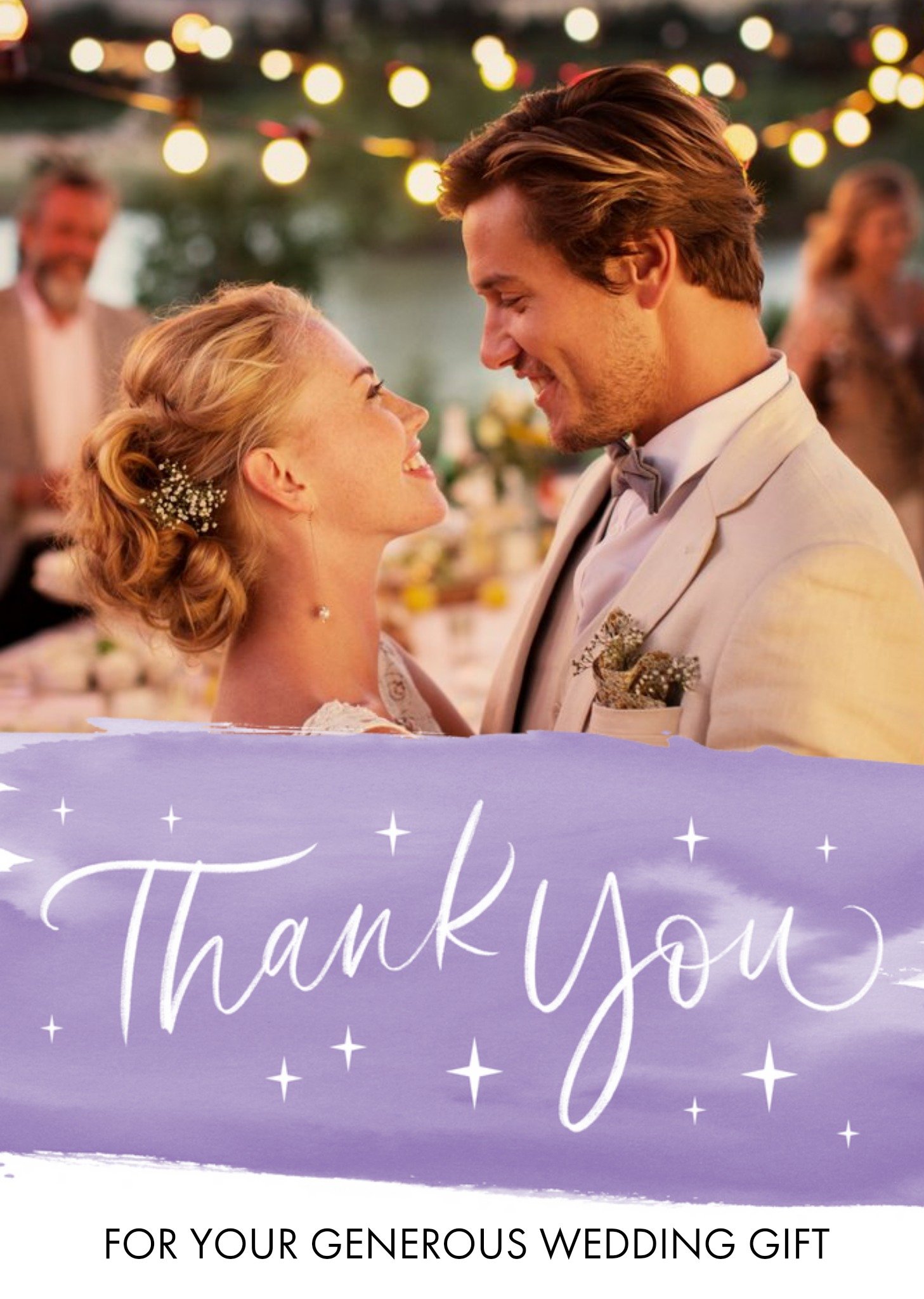 Handwritten Thank You For Your Wedding Gift Photo Upload Card Ecard