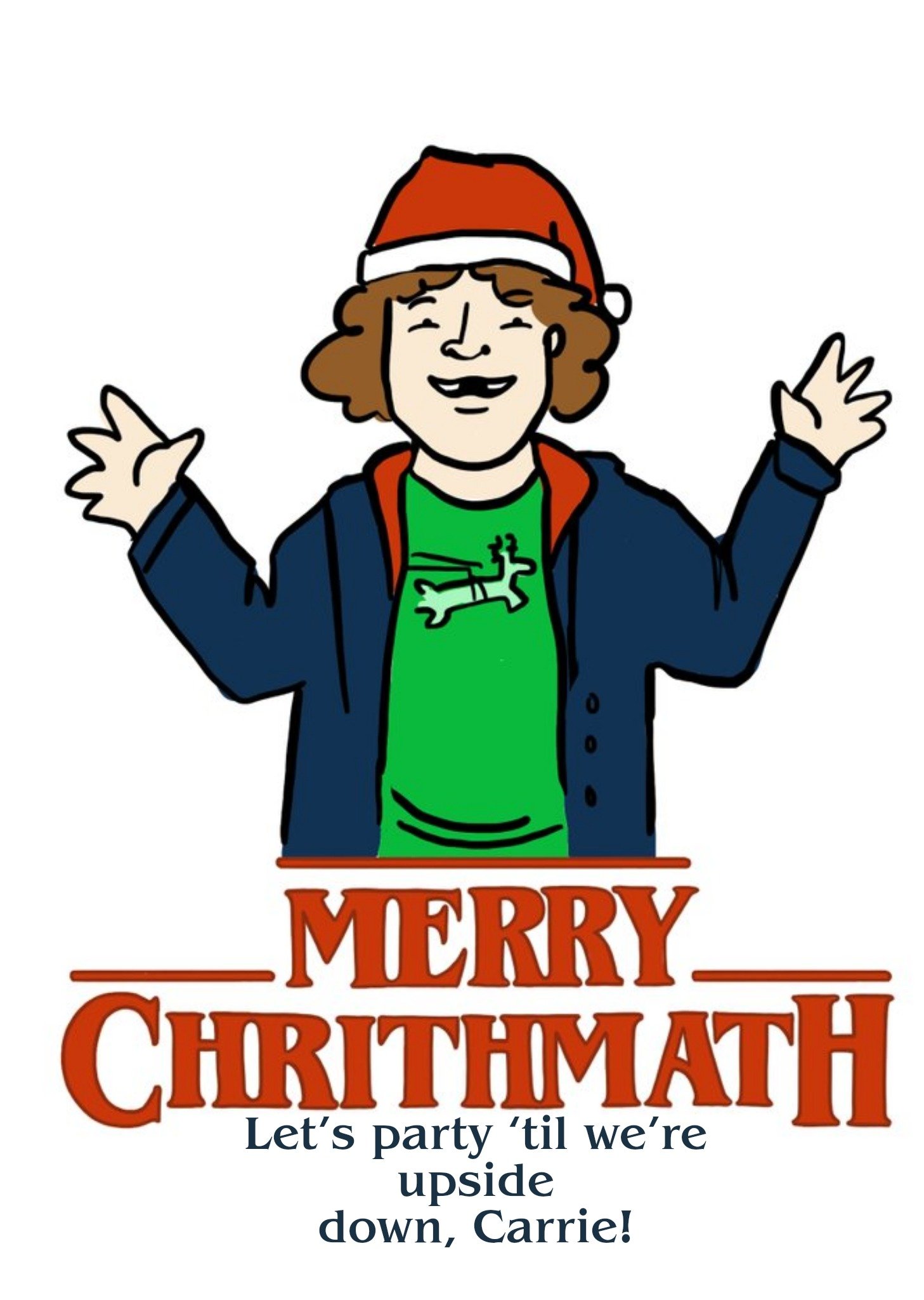 Moonpig Christmas Card Merry Chrithmath Ecard